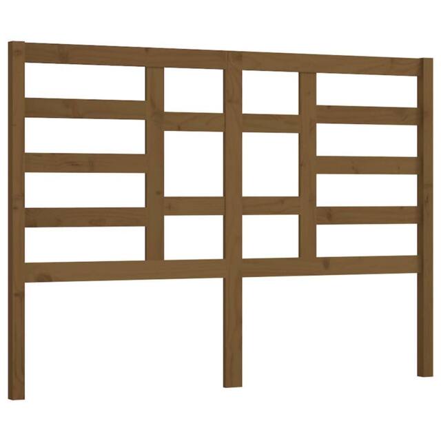 Berkfield Home Bed Headboard Honey Brown 141x4x104 cm Solid Wood Pine - Size: 141 x 4 x 104 cm - image 1