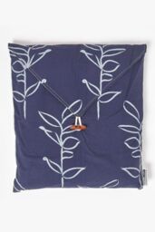 Homescapes Blue Leaf Digitally Printed Cotton Duvet Cover Set - Size: Super King - thumbnail 5