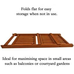Nordara 3 Tier Foldable Wooden Plant Stand Flower Pot Shelf Rack in Tan - Size: 1000L - thumbnail 4