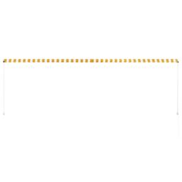 Berkfield Home Retractable Awning 400x150 cm Yellow & White - thumbnail 5