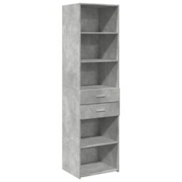 Berkfield Home Highboard Concrete Grey 50x42.5x185 cm Engineered Wood - thumbnail 2