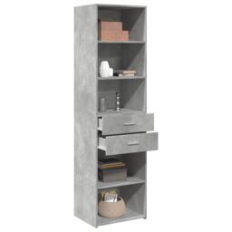 Berkfield Home Highboard Concrete Grey 50x42.5x185 cm Engineered Wood - thumbnail 3