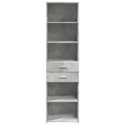 Berkfield Home Highboard Concrete Grey 50x42.5x185 cm Engineered Wood - thumbnail 4