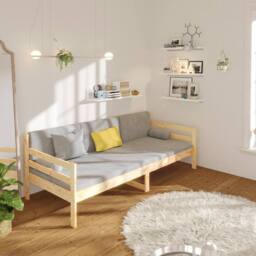 Berkfield Home Day Bed 90x190 cm Solid Wood Pine in Natural - thumbnail 4