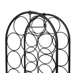 Levede Wine Rack 23 Bottles Freestanding Storage Organiser Stand Home, Black - thumbnail 6