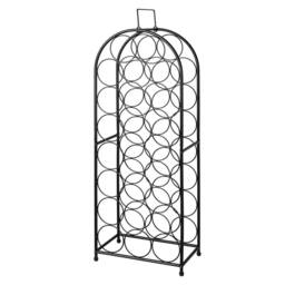 Levede Wine Rack 23 Bottles Freestanding Storage Organiser Stand Home, Black - thumbnail 2