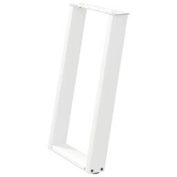 Berkfield Home vidXL Dining Table Legs U-Shaped 2 pcs White 50x(72-73) cm Steel - thumbnail 4