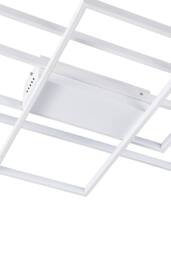 Neutral Style Rectangular LED Semi Flush Ceiling Light in White - thumbnail 4