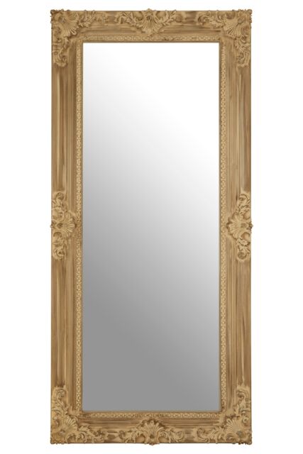 Orsina Wooden Carved Wall Mirror in Natural - image 1