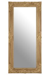 Orsina Wooden Carved Wall Mirror in Natural