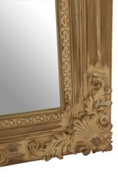 Orsina Wooden Carved Wall Mirror in Natural - thumbnail 4