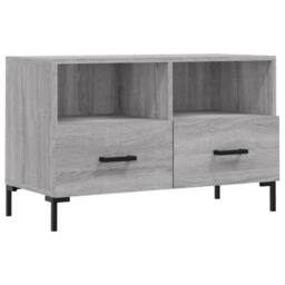 Berkfield Home TV Cabinet Grey Sonoma 80x36x50 cm Engineered Wood - Size: 80 x 36 x 50 cm - thumbnail 1
