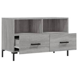 Berkfield Home TV Cabinet Grey Sonoma 80x36x50 cm Engineered Wood - Size: 80 x 36 x 50 cm - thumbnail 6