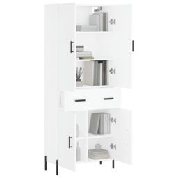 Berkfield Home Highboard White 69.5x34x180 cm Engineered Wood - thumbnail 3
