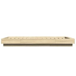 Berkfield Home Bed Frame without Mattress Sonoma Oak 90x190 cm Single in Brown - thumbnail 5