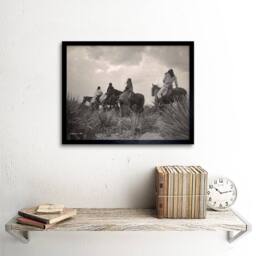 "Artery8 Vintage Apache Native American Storm Cloud 12x16"" Framed Art Print in Grey - Size: W12"" x H16""" - thumbnail 2
