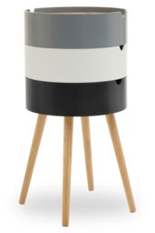 Orsina Versatile Three Tier Storage Side Table, Industrial Design Bedroom Table, Everyday Use Side Table For Lounge in Grey - thumbnail 4