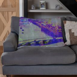 Benjamin Tate Design London Eye View Blanket in Natural - Size: 120 cm x 150 cm - thumbnail 2