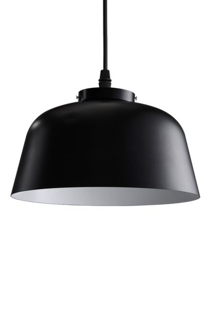 Living and Home E27 Metal Lampshade Ceiling Pendant Light in Black - image 1