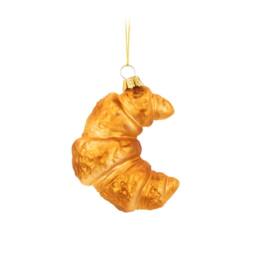 The Alphabet Gift Shop Croissant Shaped Glass Bauble in Brown - thumbnail 2