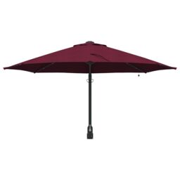 Berkfield Home Wall-mounted Garden Parasol with LEDs Bordeaux Red 248 cm - thumbnail 4