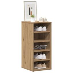 Berkfield Home Shoe Cabinets 2 pcs Artisan Oak 32x35x70 cm Engineered Wood in Brown - Size: 32 x 35 x 70 cm - thumbnail 1