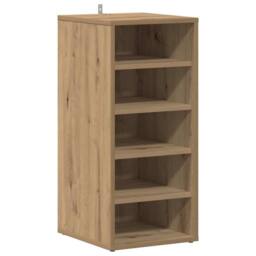 Berkfield Home Shoe Cabinets 2 pcs Artisan Oak 32x35x70 cm Engineered Wood in Brown - Size: 32 x 35 x 70 cm - thumbnail 7