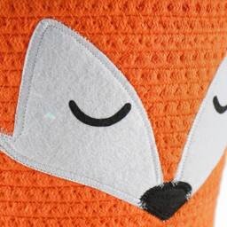 Voltico Animal Storage Basket Cotton Foldable Unicorn & Fox Organiser in Orange - thumbnail 5