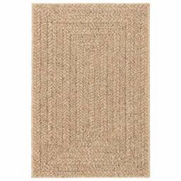 Berkfield Home Rug 120x170 cm Jute Look Indoor & Outdoor in Brown - Size: 100 cm diameter - thumbnail 1