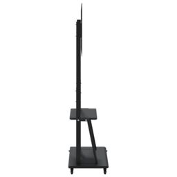 Berkfield Home TV Stand on Wheels 32-90 Inch Screen Max VESA 800x600 mm 100kg in Black - thumbnail 4