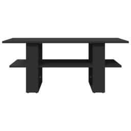 Berkfield Home Coffee Table Black 102x55x42 cm Engineered Wood - Size: 102 x 55 x 42 cm - thumbnail 3