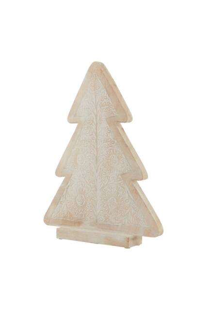 KDMD White Wash Wooden Decorative Tree - Large Patterned Accent Piece - image 1