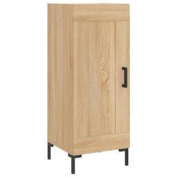 Berkfield Home Highboard Sonoma Oak 34.5x34x180 cm Engineered Wood in Brown - thumbnail 5