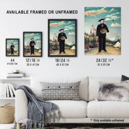 Artery8 Myself Portrait Landscape Rousseau Vintage Framed Wall Art Print - Size: A4 - thumbnail 3