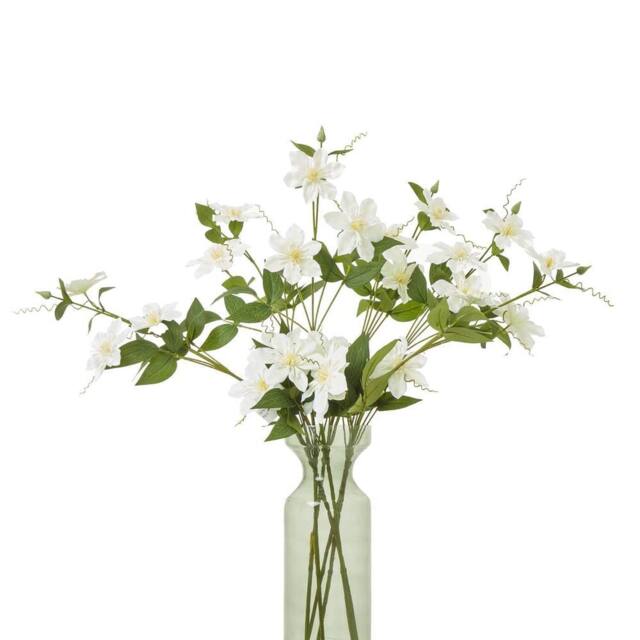 Sostter Cream Pearl Faux Clematis Flower Stem - image 1