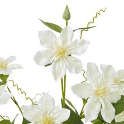 Sostter Cream Pearl Faux Clematis Flower Stem - thumbnail 3