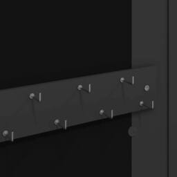 Berkfield Home Mirror Jewellery Cabinet Wall Mounted Black 30x8.5x67 cm - thumbnail 8