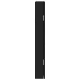 Berkfield Home Mirror Jewellery Cabinet Wall Mounted Black 30x8.5x67 cm - thumbnail 6