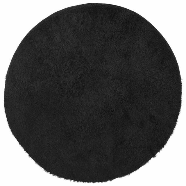 Berkfield Home Shaggy Rug High Pile NAVARRA Black 160x160 cm Polyester - Size: Medium - image 1