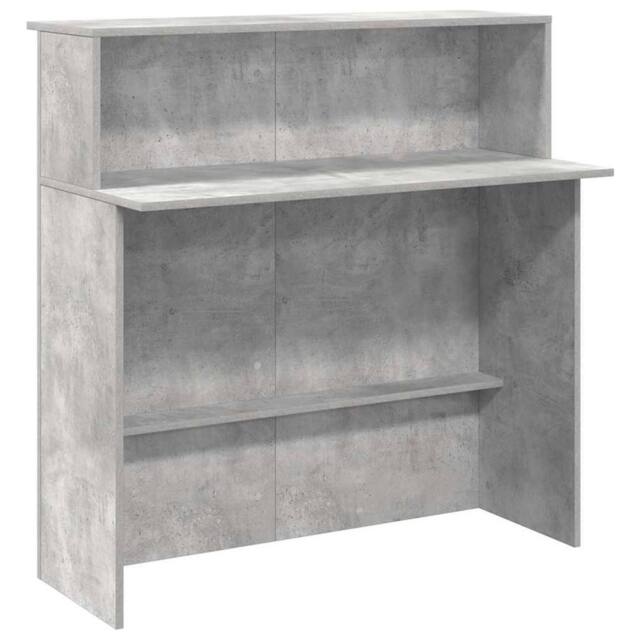 Berkfield Home Reception Desk Concrete Grey 100x50x103.5 cm Engineered Wood - image 1