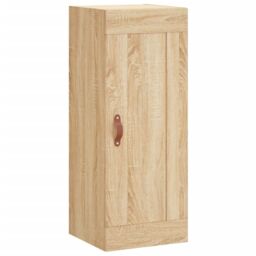 Berkfield Home Wall Mounted Cabinet Sonoma Oak 34.5x34x90 cm Engineered Wood in Brown - thumbnail 2