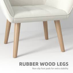STILVORA Armchair with Wide Arms in Cream - thumbnail 6