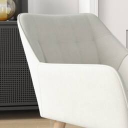 STILVORA Armchair with Wide Arms in Cream - thumbnail 7