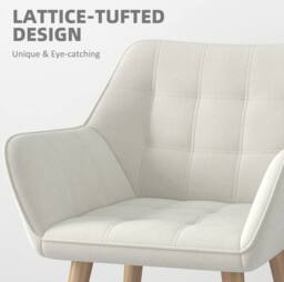 STILVORA Armchair with Wide Arms in Cream - thumbnail 5