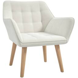 STILVORA Armchair with Wide Arms in Cream - thumbnail 3
