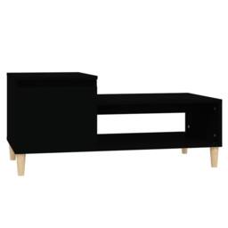 Berkfield Home Coffee Table Black 100x50x45 cm Engineered Wood - Size: 100 x 50 x 45 cm - thumbnail 1
