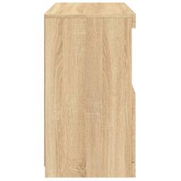 Berkfield Home Sideboard with LED Lights Sonoma Oak 60x37x67 cm in Light Tan - Size: 60 x 37 x 67 cm - thumbnail 8