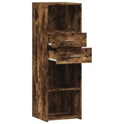 Berkfield Home Highboard Smoked Oak 40x42.5x124 cm Engineered Wood in Brown - thumbnail 7