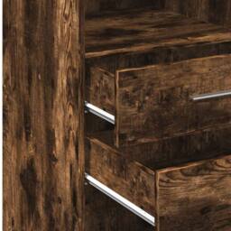Berkfield Home Highboard Smoked Oak 40x42.5x124 cm Engineered Wood in Brown - thumbnail 8
