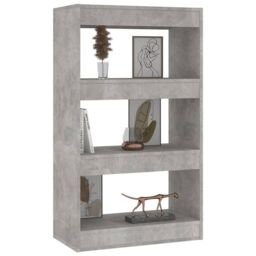 Berkfield Home Book Cabinet/Room Divider Concrete Grey 60x30x103 cm Engineered Wood - Size: 60 x 30 x 103 cm - thumbnail 4